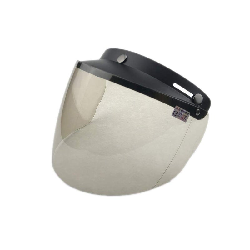 WANCAR Retro Universal Standard 3-Snap Open Face Motorcycle Helmets Flip Up Face Visor Wind Shield Lens(Light Smoke) - Image 1